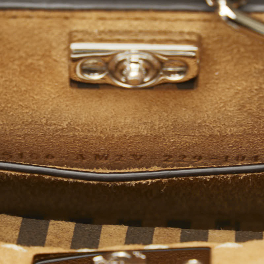 Fendi Peekaboo Suede Python 2way Mini Handbag Bro… - image 8